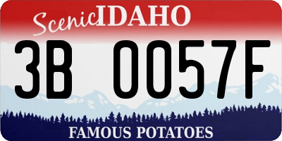 ID license plate 3B0057F
