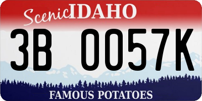 ID license plate 3B0057K