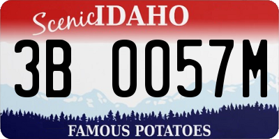 ID license plate 3B0057M