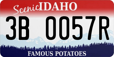 ID license plate 3B0057R