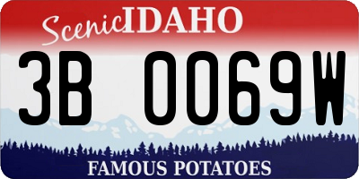 ID license plate 3B0069W