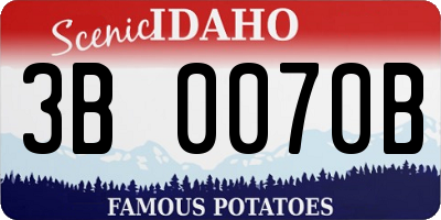 ID license plate 3B0070B