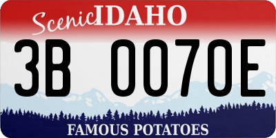 ID license plate 3B0070E