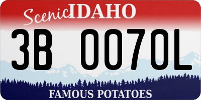 ID license plate 3B0070L