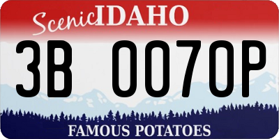 ID license plate 3B0070P