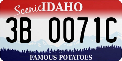 ID license plate 3B0071C
