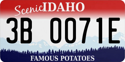 ID license plate 3B0071E