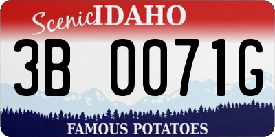 ID license plate 3B0071G