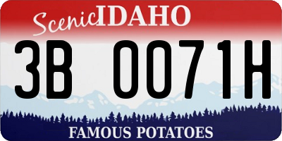 ID license plate 3B0071H