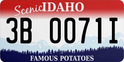 ID license plate 3B0071I