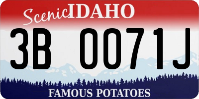 ID license plate 3B0071J