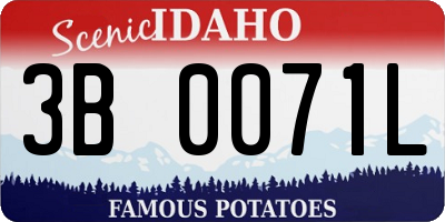 ID license plate 3B0071L