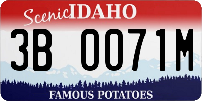 ID license plate 3B0071M