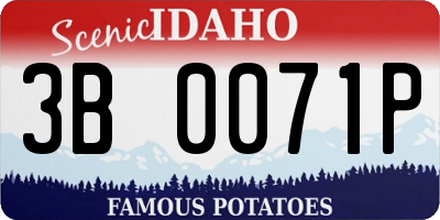 ID license plate 3B0071P