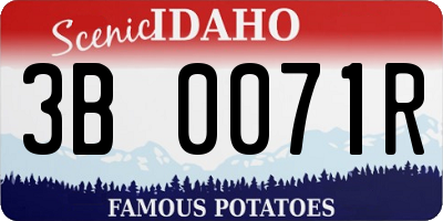 ID license plate 3B0071R