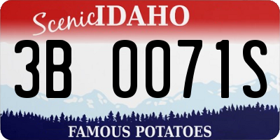 ID license plate 3B0071S