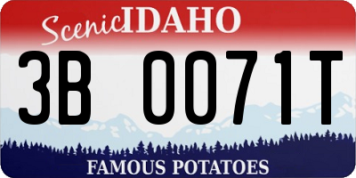 ID license plate 3B0071T