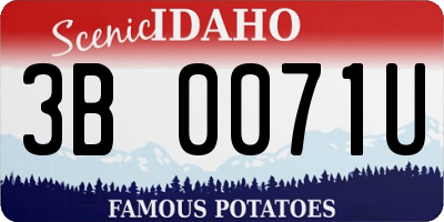 ID license plate 3B0071U