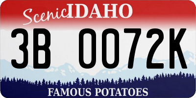 ID license plate 3B0072K