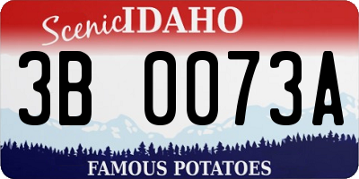 ID license plate 3B0073A