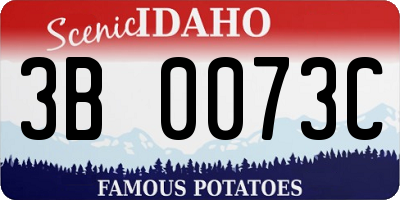 ID license plate 3B0073C