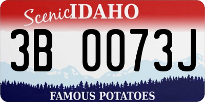 ID license plate 3B0073J