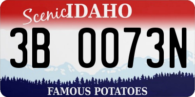 ID license plate 3B0073N