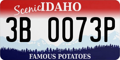 ID license plate 3B0073P