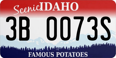 ID license plate 3B0073S