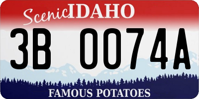 ID license plate 3B0074A