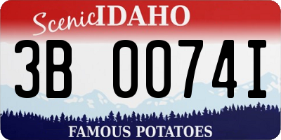 ID license plate 3B0074I