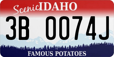 ID license plate 3B0074J