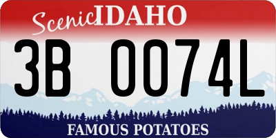 ID license plate 3B0074L