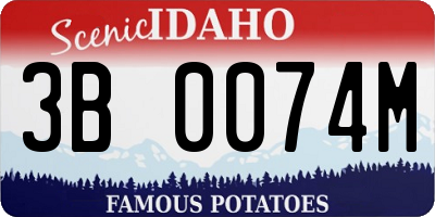 ID license plate 3B0074M