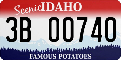 ID license plate 3B0074O