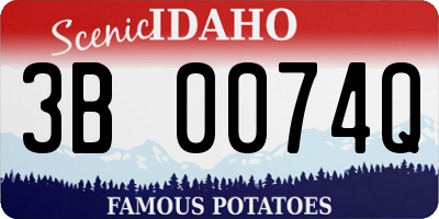 ID license plate 3B0074Q