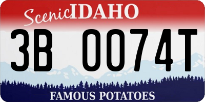 ID license plate 3B0074T