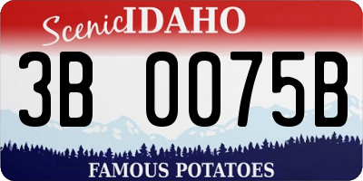 ID license plate 3B0075B