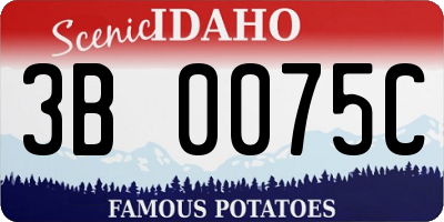 ID license plate 3B0075C