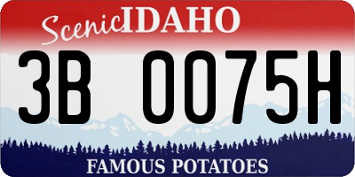 ID license plate 3B0075H