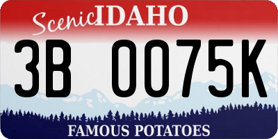 ID license plate 3B0075K
