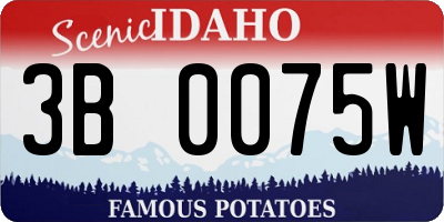 ID license plate 3B0075W