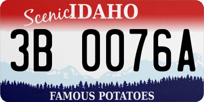 ID license plate 3B0076A