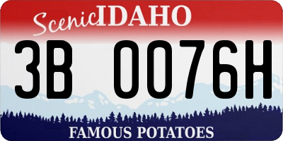 ID license plate 3B0076H