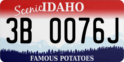 ID license plate 3B0076J