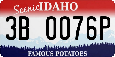ID license plate 3B0076P