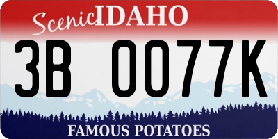 ID license plate 3B0077K