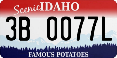 ID license plate 3B0077L