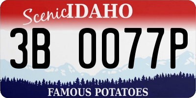 ID license plate 3B0077P
