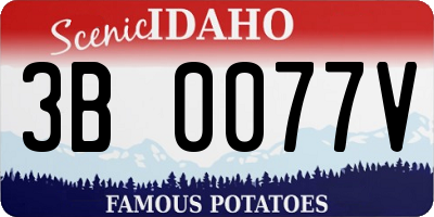 ID license plate 3B0077V